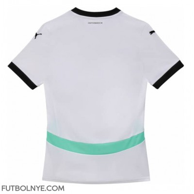 Camiseta Austria Visitante Equipación para mujer Eurocopa 2024 manga corta Camiseta Austria Visitante Equipación para mujer Eurocopa 2024 manga corta